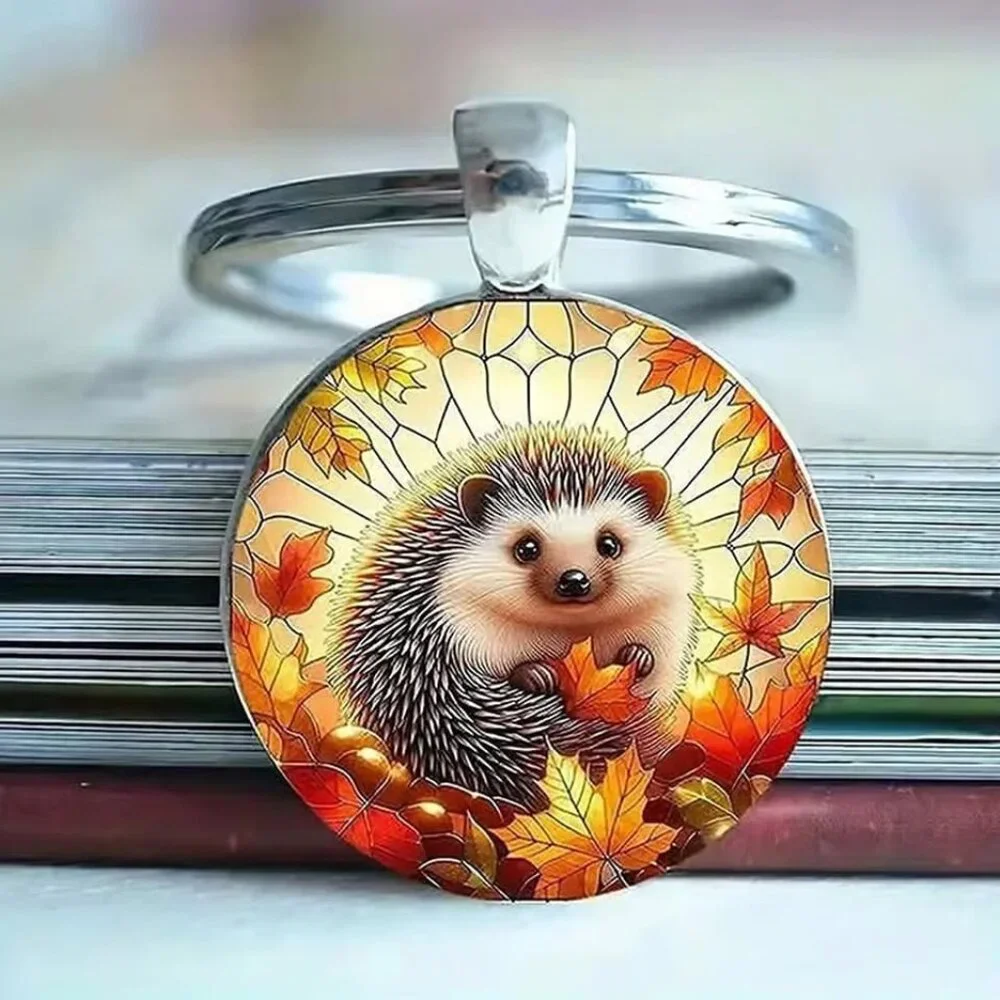 Stainless Steel HEDGEHOG Keyring Keychain Accessory